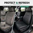 Giant Panda Subaru Front Seat Covers 2pc Black Faux Leather