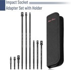 9 Pcs Impact Socket Adapter  Steel  3  6  12  1 4 Hex Shank  1 4  3 8  1 2 Drive