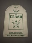 The Clash Backstage Pass June 18  1982 Vintage