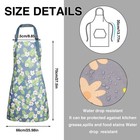 3 Pack Womens Floral Aprons  Waterproof Adjustable Kitchen Apron With Pocket