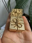 Vintage 1977 Estee Lauder Jeweler   s Box Goldstone Solid Perfume Compact 