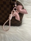 Pink Bow Bag Charm Key Ring Fob Keychain Purse Charm Strap New Handmade Gift