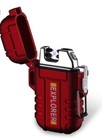 Red Plasma Electric Usb Rechargeable Flameless Lighter Waterproof Windproof