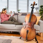 Full-size Cello  Beginner Cello 4 4  Acoustic Cello Set With Portable Bag  Bow