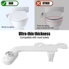 Bidet Fresh Water Spray Kit Non Electric Toilet Seat Attachment With Dual Nozzle
