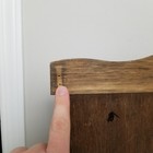 Vtg Wood Spice Rack Cabinet Wall Hanging Two Doors Drawers Apothecary Farmhouse