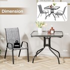 Patio Dining Set Of 5  Outdoor Backyard Table   4 Stackab Textilene Chairs