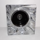 Stunning Htf Daum France Crystal Art Glass Abstract 5 3 8  Desk Clock