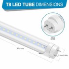25x 4ft Led Light 6500k Daylight Clear Lens Fluorescent Replacement Tube T8 T12