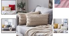 Beautiful 12x20 Inch Striped Cushion Covers     Ideal For Living Room Decor