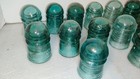 Lot Of 15 Antique Glass Insulator Star Brookfield Hemingray
