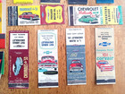 12 Vtg Chevy Matchbook Covers Dealerships   1 Uncut Chevy Cover Sheet- 1 Giant