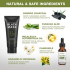 Blackhead Peel Off Face Mask 3in1 With Brush Tea Tree Oil Serum Charcoal 100g