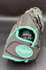 Rawlings Baseball Glove Youth Storm St1100fpm 11  Leather Black Teal Padded Rht