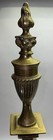 Pair Of Antique Puritan Victorian Solid Brass Fireplace Dogs Andirons 24    Tall