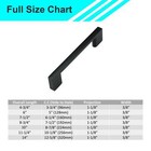 Black Modern Cabinet Handles Bar Pulls Kitchen Bathroom Drawer Hardware Aluminum
