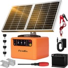 Solar Fence Charger 30 Miles Range Adjustable 6-12kv Output For Livestock