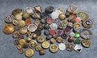 Lot Of 76 Vintage Antique Metal Buttons
