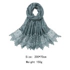 Women Soft Hijab Lace Long Scarf Wrap Shawl Muslim Turban Islamic Stole