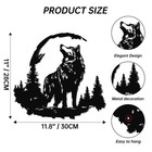 Jewlove Moonlit Wolf Metal Wall Art - Nature   Wildlife Decor For Living Room   