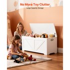 Uimoso Wooden Toy Storage Bench For Kids  38 98 X 15 55 X 18 9 In  White