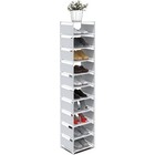 Vertical Shoe Rack 10 Tier Adjustable Storage Organizer Durable Space Saving New