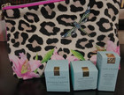 Estee Lauder 3pc Mini Set Nib  leopard floral Cosmetic Bag   Gift