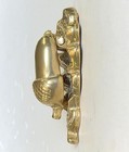 Small Cast Brass Door Knocker Acorn Oak Leaf Striking Plate Miniature Vintage 3 