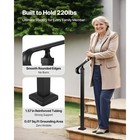 Uimoso 2-3 Step Handrails Outdoor Stair Railing For Porch Deck Carbon Steel