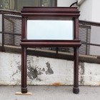 Antique Wood Fireplace Mantel With Mirror  Early 1900 s  Nfpm360