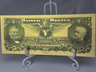 1896  5 Silver Certificate Angels Gold Foil Banknote Bill Dollar - Novelty