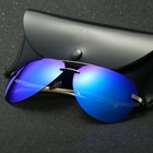 Classic Men s Uv400 Pilot Polarized Mirrored Lens Driving Sunglasses W  Case