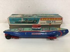Y3972 Tin Toy Yonezawa Submarine Watercraft Box Japanese Antique Vintage