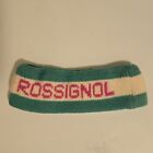 Vintage 1980s Rossignol Headband Ski Snowboard Spell Out Pink Blue White Rare