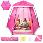 Kids Pink Princess Castle Play House Large Indoor outdoor Tents For Baby Girls