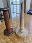 Antique Wooden Spools Textile Mill Thread Bobbin Spindle Vintage