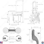 Adjustable Bathtub Safety Rail With Suction Handle  Heavy Duty Grab Bar  White