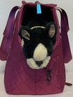 Joan   David 20    Quilted Nylon Travel Pet Carrier Tote Bag Dog Cat - Purple Nwt