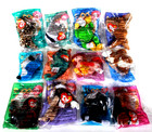 Vintage 1999 Ty Mcdonalds Teenie Beanie Babies Complete Set Of 12 With Bags Mint