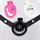 New Male Flat Chastity Cage Chastity Lock Lightweight Lock Rings Belt Black Pink