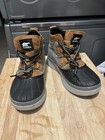 Sorel Duck Boot Suede Lace-up Ankle Rubber Toe Brown Black Gray Us 8