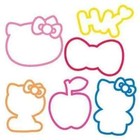 Sillybandz Hello Kitty Sanrio 24 Pack Shaped Silicone Bracelets New