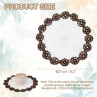 1pcs Crochet Handmade Doilies 8 2  Placemats Lace Coasters White  Brown