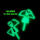 Funny Glow Skeleton W-hat Funky Earrings Dance Halloween Costume Novelty Jewelry