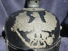 Authentic 1893 Ww1 German Officer Leather   Steel Pickelhaube Spiked Helmet