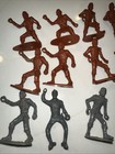 1960 s Vintage Mpc Ring Hand Gray Civil War  Natives Plastic Figures Lot Of 21