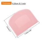 12pcs Plastic Cake Scraper Dough Cutter For Kitchen  Pink
