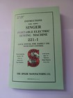 Singer Featherweight 221-1 Sewing Machine Instruction Manual New Reproduction