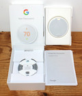 Google Nest Thermostat  e - White  t4000es  With Trim Kit