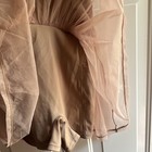 Women   s Beige Dance Leotard Dress With Tulle Skirt  Size S  Recycled Polyester